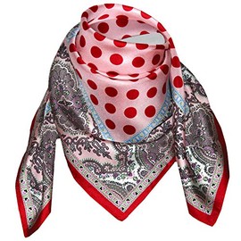 Lorenzo Cana Girls' Silk Scarf Elaborately Printed 100% Silk 70 cm x 70 cm Harmonious Colours Scarf