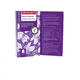 60 Plastic Free Mixed Eden Project Home compostable Nespresso Compatible Capsules (2 x 10 Italian Espresso 2 x 10 Lungo 2 x 10 Gusto Espresso)