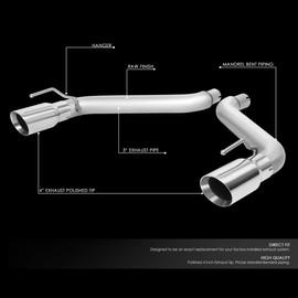 DNA MOTORING CBE-MU-CC16-20L Cat Back Exhaust System [Compatible with 16-18 Chevy Camaro 2.0L 3.6L ]