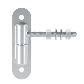SOTECH Gate Hinge Diameter 24 mm M12 x 96 mm Load Capacity 150 kg/Piece with Screw-On Plate Galvanised Steel Gate Hinge Door Hinge Hanging Hinge Screw-On Tape