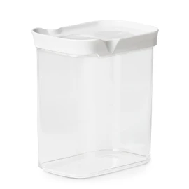 Emsa Optima 1.6 Litre Rectangular Pouring Container Sliding Lid Ideal for Portioning 100% Safe Hygienic Space Efficient Fresh Seal Transparent Design N1142100