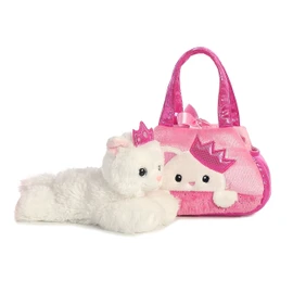 Aurora® Fashionable Fancy Pals™ Peek-A-Boo™ Princess Kitty™ Stuffed Animal - Plush with Stylish Purse for Dress Up Fun - Perfect for Kids 3+ Years, Costumes, and Birthdays - Multicolor 7 Inches