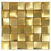 Parrotile 3D Wall Panels Golden 2x2 Metal Mosaic Tile Sheets