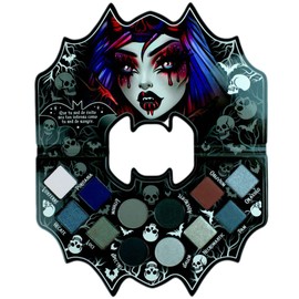 Paleta de Sombras de ojos veganas 12 colores ultra pigmentadas Murciélago Vampiria Malagna Cosmetics (Obsidian)