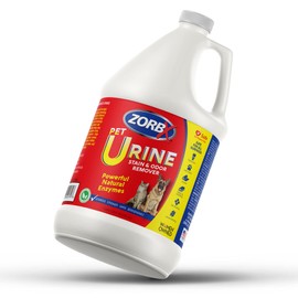 ZORBX Pet Urine Stain and Odor Remover Spray – Cat Urine Enzyme Cleaner Destroyer | Perfect Solution for Unpleasant Urine Odors and Stains | Hardwood Floors & Carpet Cleaner 128 FL Oz (1 Gallon)