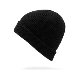 Volcom D5832202 Unisex Classic Knit Cap (Basic) [Full STONE BEANIE] Hat, Fashionable, BLK_Black