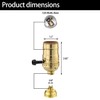 L&M Lamp Socket Replacement, E26 Threaded Base, Turn Knob for
