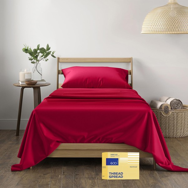 THREAD SPREAD 100% Egyptian Cotton Sheets Twin - 600 Thread