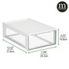 mDesign Plastic Stackable Office Storage Organizer Bin Containers with Front
