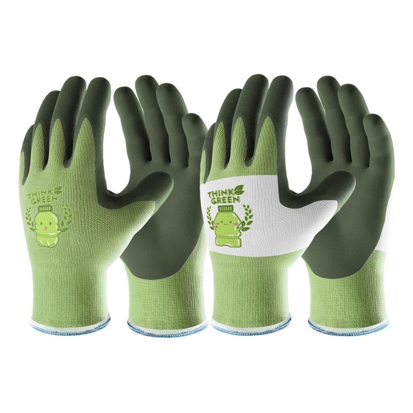 COOLJOB 2 Pairs of Gardening Gloves for Children 8-10 Years,