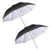 Reflective Umbrella 2 x 43" Photo Studio Black Silver Photography