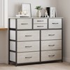 LUMTOK 10-Drawer Dresser, Fabric Storage Dresser Drawers for Bedroom, Hallway,