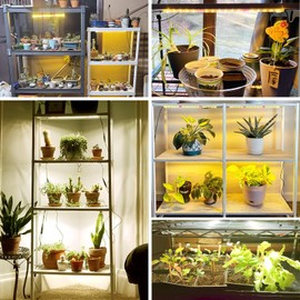 LED Grow Light for Indoor Plants, Grow Lights 80W Full Spectrum, 4 Dimmable Levels Sunlike Grow Lamp, Auto On/Off 3/6/12H Timer Grow Light Strips for Flower Succulent Hydroponics Greenhouse, 8 Pack