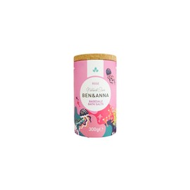 Ben & Anna - Premium Badesalz Cornflower für Muskelentspannungsbad mit Meersalz – Perfekter Badezusatz - Feuchtigkeitsspendend und Hautreinigend mit beruhigender Wirkung (300g (3er Pack), Rose)