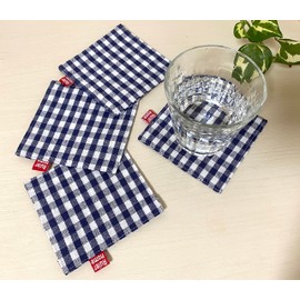 tallnext Coasters Fashionable Cloth Set of 4 (Navy)
