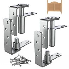 SKMYL Cafe Door Hinges, Saloon Door Hardware, Double Action Door Hinge for Bar, Coffee Shop, Swing Door, Heavy Duty 304 Stainless Steel (Silver, Big 2PCS)