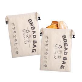 DrosoKing, Beesaw Bread Bag, Beeswax Bags for Sourdough, 2 Pack Reusable Sourdough Bread Bags for Homemade, Cotton Waxed Storage, Keep Your Loaf Fresh for Days, 16.7x12.4in Large Capacity & Portable