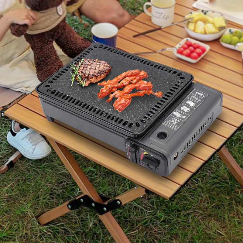 Portable Butane Gas Grill Camping BBQ Grill Indoor Tabletop Stove
