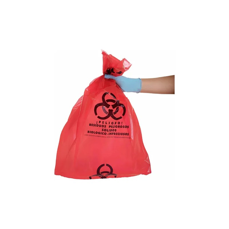 Bolsa Rpbi Para Residuos Biológicos 46cm X 50cm Paq 10