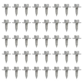 Flaconi Pack of 40 car body mudguard screws, body screws, self-tapping screws, self-tapping screws, black hexagon head screw for car