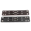 2pcs Wide PU Leather Bracelet Wrist Cuffs Punk Cuff Bracelet