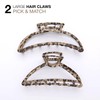 BasicSense A Pair of Leopard Print Hair Claw Set LightWeight