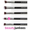 mini Kabuki Makeup Brush Set with Free Case: Includes Blending,