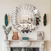 QDSSDECO Round Mirror Sunburst Wall Mirror 24" Beveled Edge Frameless