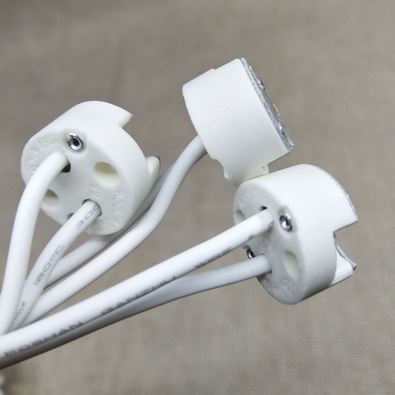 6 pcs G8 Base Porcelain Halogen Socket G8 LED Light