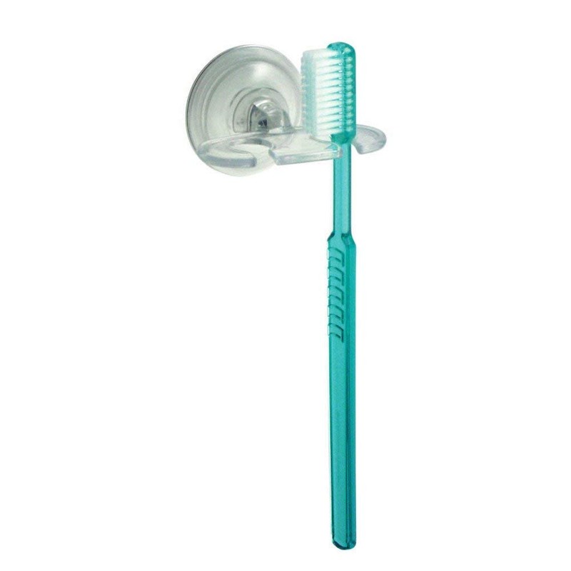 iDesign BPA-Free Plastic Bathroom Suction Toothbrush Holder - 2.75" x