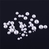 DECORA 500pcs White Flat Back Cabochons Pearls Half Round Faux