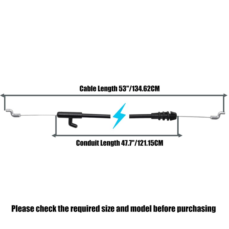 746-04706A Control Cable, Compatible with MTD 11A-A1S5345 11A-A0S5700 11A-02SB700, Replaceable