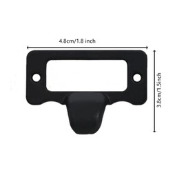 GDQLCNXB Label Holder Pull Handles, Vintage Zinc Alloy Label Frame Drawer Knobs for Cabinet Cupboard, Black 48x38mm Pack of 10