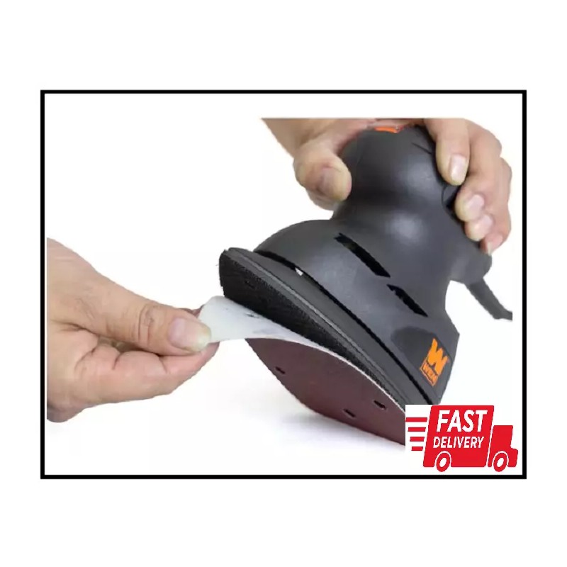 WEN 6301SP120 Detailing Palm Sander 120-Grit Hook and Loop Sandpaper