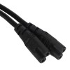 Dual IEC320 C7 to C20 Cord Universal Y Power Splitter