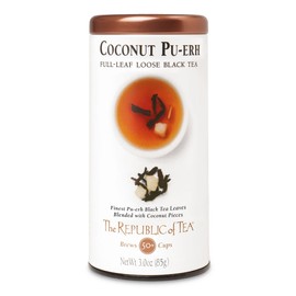 The Republic of Tea Coconut Pu-Erh Full-Leaf Loose Tea, 3.0 Ounces / 50 Cups