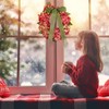Thanksgiving Wreath Fall Hydrangea Bowknot Decoration Flower Garland Wreath Thanksgiving