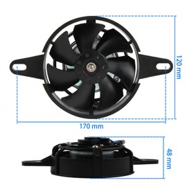 DOCAS 4 Inch 12 V 35 W Universal Motorcycle Cooling Fan Cooling Fan 12 V Cooling Fan for Pit Dirt Bike Motocross ATV UTV Quad Go Kart Buggy