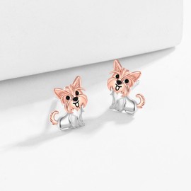 Cute Puppy Dog Stud Earrings for Womens 925 Sterling Silver Pug dog/Dachshund/Chihuahua Dog Earring Jewelry Gifts for Women Hypoallergenic, Sterling Silver, No Gemstone
