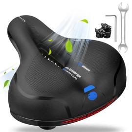 Lachesis Comfortable Gel Bicycle Saddle for Men, Padded Elastic Foam Bicycle Saddle for Women, Spring-Loaded Touring Saddle Bicycle Seat for Mountain Bikes, Road Bikes and Trekking Bikes