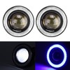 Pair 3.5in LED Fog Lights Angel Eyes with COB Universal