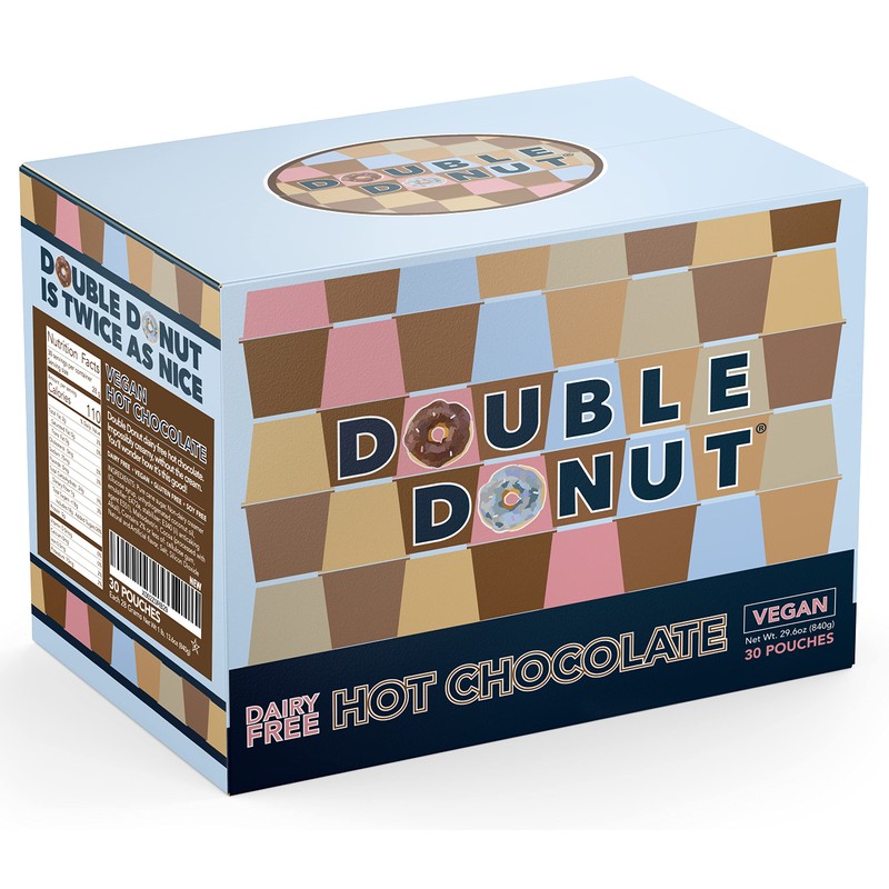 Double Donut Dairy Free Hot Chocolate Mix, Non Dairy Instant