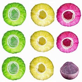 Pack of 60 Colourful Food Cover Bowls Cups Covers Reusable Food Cover for Vegetables Fresh Protection or for Home, Hotel Shower Cap