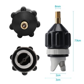 2 x Adaptor Sup Valve, Inflatable Pump Adapter for Kayaks, Canoes, Stand Up Paddleboards, Inflatable Boat (Style 1)