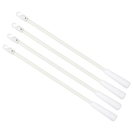 uxcell Blind Wand Replacement with Hook,2Pcs 12" Long Fiberglass Blind Tilt Wand with Plastic Hook and Grip, Vertical Blind Rod Stick for Window Blind Stick Wand Opener (White)