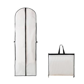 Garment Bags Long 180 x 60 cm, Garment Bag with Zip, Foldable Mothproof Garment Bag, Suit Garment Cover, Suit Bag, for Evening Dresses, Wedding Dresses, Coats