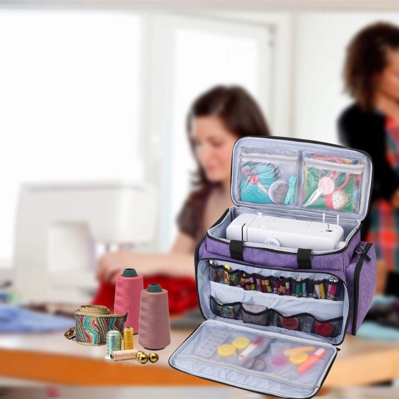 Luxja Sewing Machine Case With Removable Padding Pad, Travel Case