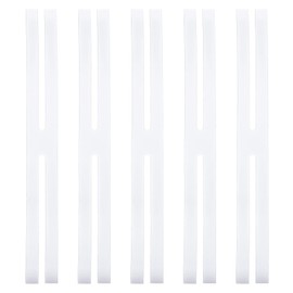 PATIKIL 9 Inch H Band Silicone Rubber Bands, 5 Pcs Strong Elastic Silicone Bands Rubber Wrapping Bands for Books Cameras Art Cooking Wrapping Exercise Bag Wraps, White