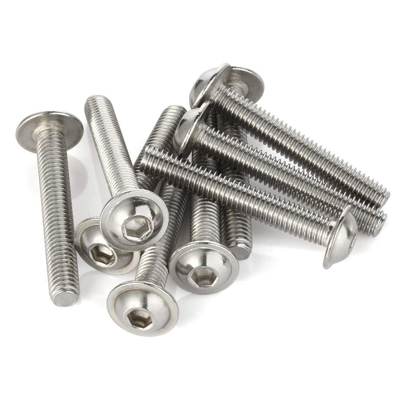 MewuDecor M6-1.0 x 14mm Flanged Button Head Socket Cap Screws
