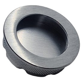 Universal Hardware Finger Pulls Handle Recessed Edge Flush Fitting Pocket Insert Wardrobe Sliding Doors 40mm (Satin Chrome)